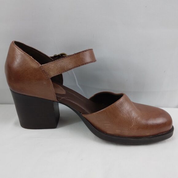 Born Haida Mary Jane Maryjane Pump Brown Leather Heels Size 10 M - Picture 8 of 13